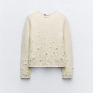 NWT Zara pearl sweater size S